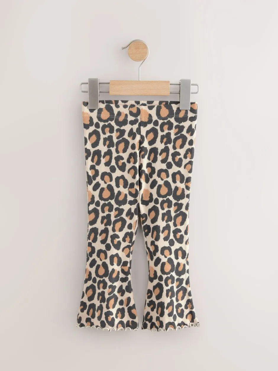 Broeken En Leggings*Next Neutraal dierenprint - Flare leggings 3 stuks (3mnd-7jr)