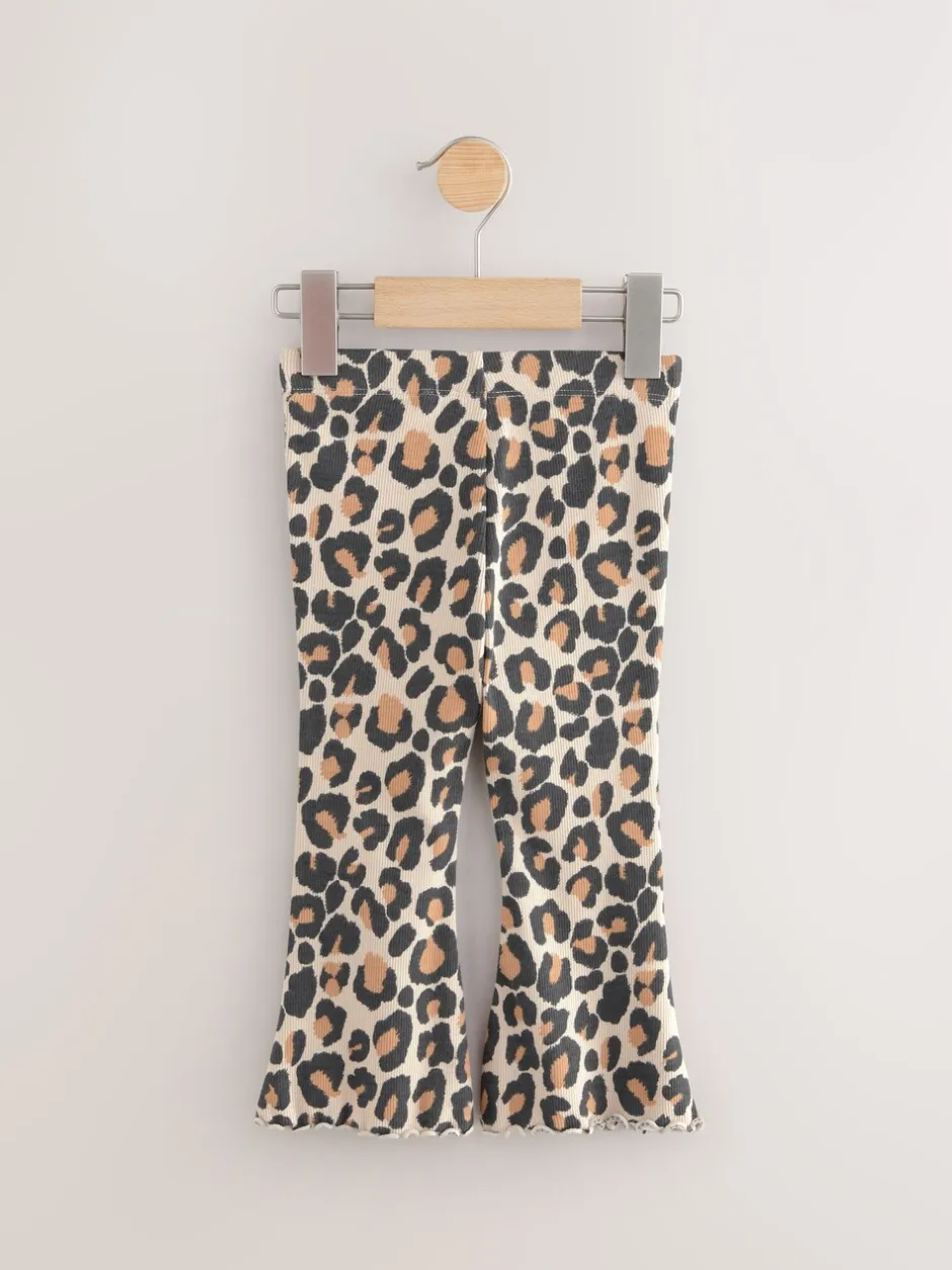 Broeken En Leggings*Next Neutraal dierenprint - Flare leggings 3 stuks (3mnd-7jr)