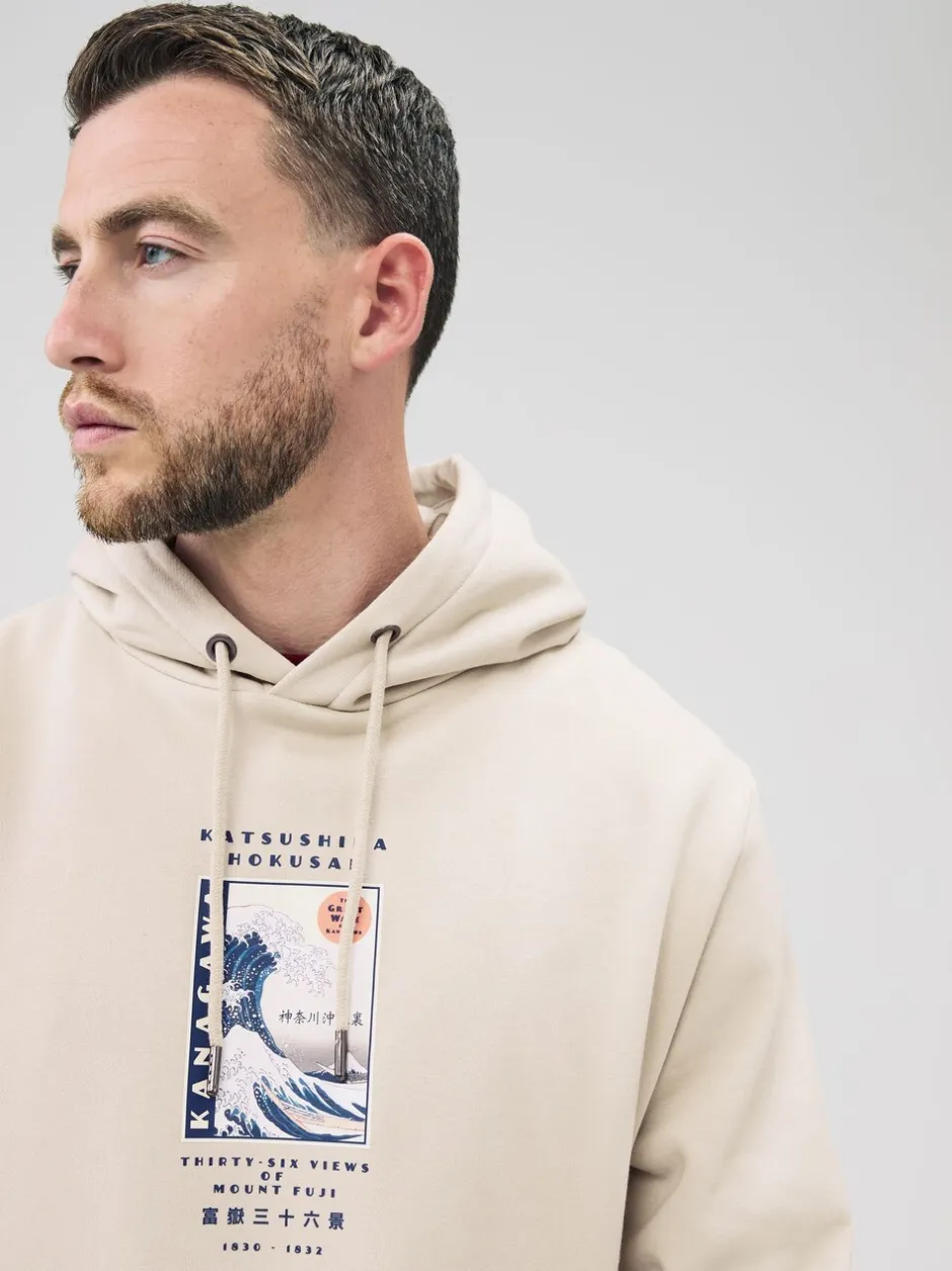 Sweaters En Hoody´S|Sweaters En Hoody´S*Next Neutraal ecru - Pullover-hoody - Hokusai Graphic License
