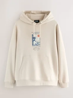Sweaters En Hoody´S|Sweaters En Hoody´S*Next Neutraal ecru - Pullover-hoody - Hokusai Graphic License