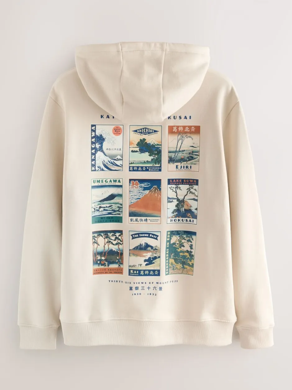 Sweaters En Hoody´S|Sweaters En Hoody´S*Next Neutraal ecru - Pullover-hoody - Hokusai Graphic License