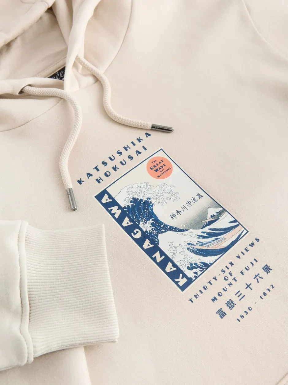 Sweaters En Hoody´S|Sweaters En Hoody´S*Next Neutraal ecru - Pullover-hoody - Hokusai Graphic License