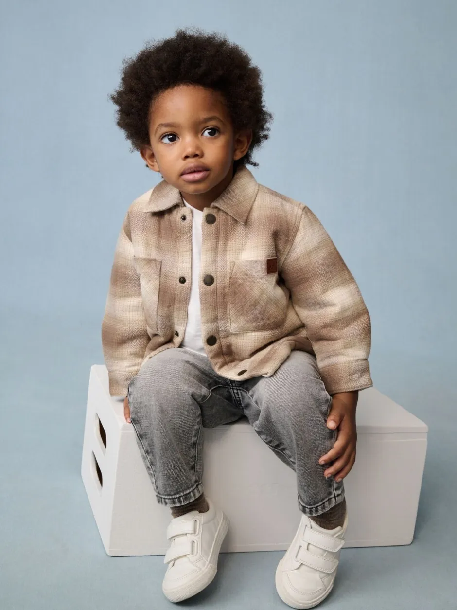 Jassen, Jacks En Kinderwagenpakjes|Jassen En Jacks*Next - Geruite shacket met borgvoering (3mnd -7jr) Neutraal geruit