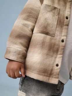 Jassen, Jacks En Kinderwagenpakjes|Jassen En Jacks*Next - Geruite shacket met borgvoering (3mnd -7jr) Neutraal geruit