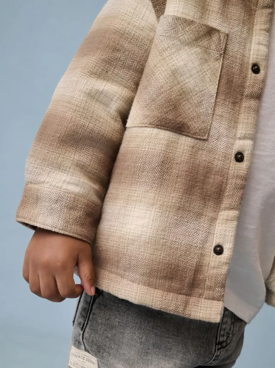 Jassen, Jacks En Kinderwagenpakjes|Jassen En Jacks*Next - Geruite shacket met borgvoering (3mnd -7jr) Neutraal geruit
