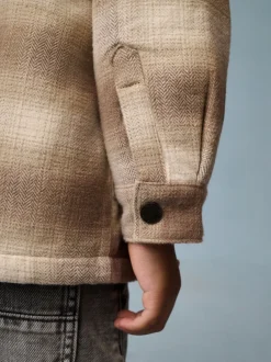 Jassen, Jacks En Kinderwagenpakjes|Jassen En Jacks*Next - Geruite shacket met borgvoering (3mnd -7jr) Neutraal geruit