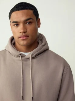 Sweaters En Hoody´S|Sweaters En Hoody´S*Next Neutraal kiezelkleurig - Normale Pasvorm - Zwaargewicht Cotton Rich Jersey Hoodie