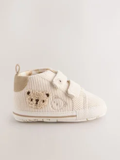 Pantoffels|Next - Babysneakers met klittenbandsluiting (0-2mnd) Neutraal met beren