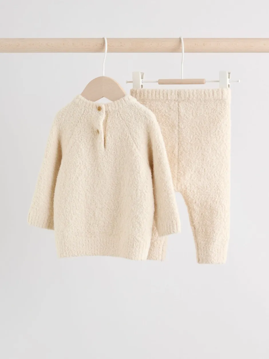 Sets En Combisets|Truien En Breisels*Next Neutraal met beren - Set van gebreide top en legging (0mnd -2jr)