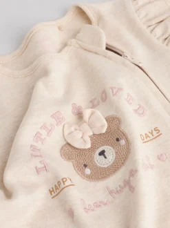 Babypakjes En Babypyjama's|Next - Verpakking van 3 babypyjama's met tweewegrits (0-2jr) Neutraal met beren