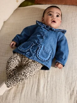 Tops|Tops*Next Neutraal met dieren - Baby Spijkerjack, Top en Leggings Set 3 Pieces (0mnd-2jr)