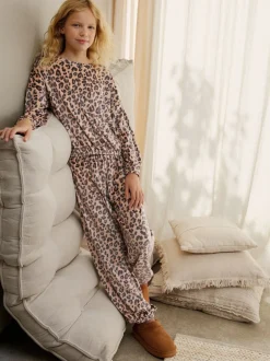Nachtkleding En Pyjama's|Pyjama's*Next Neutraal met dieren - Behaaglijke fleece pyjama (3-16 jr)