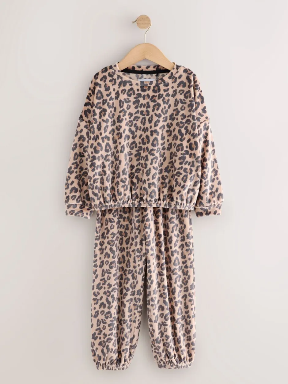 Nachtkleding En Pyjama's|Pyjama's*Next Neutraal met dieren - Behaaglijke fleece pyjama (3-16 jr)
