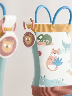 Laarzen|Next Neutraal met safariprint - Aantreklaarzen met handvat