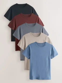 Ondergoed|Ondergoed*Next - Verpakking van 5 - Modal Layering T-Shirt Neutraal/blauw