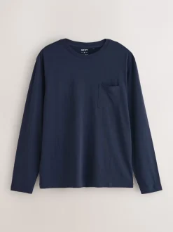 Loungewear|Pyjama's*Next Neutraal/marineblauw - Geruite pyjamaset met korte jersey mouwen 2 stuks