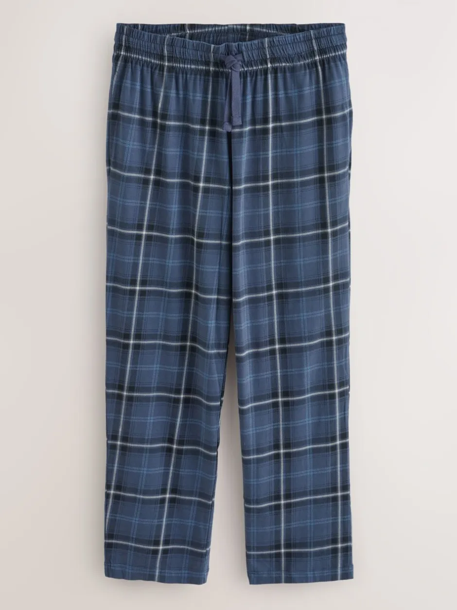 Loungewear|Pyjama's*Next Neutraal/marineblauw - Geruite pyjamaset met korte jersey mouwen 2 stuks