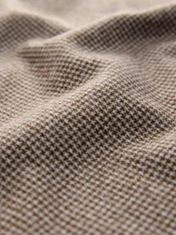 Gebreide Kleding*Next - Long Sleeve Quarter Zip Jumper Neutral Brown Dogtooth