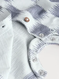Rompertjes En Tuinbroeken|Babypakjes En Babypyjama's*Next Neutral Sunbaked Printed Button Through - Verpakking van 3 jersey babyrompertjes