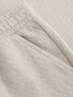 Shorts|Next Neutral Zip Neck - Set van poloshirt met korte mouwen en short (3mnd-7jr)