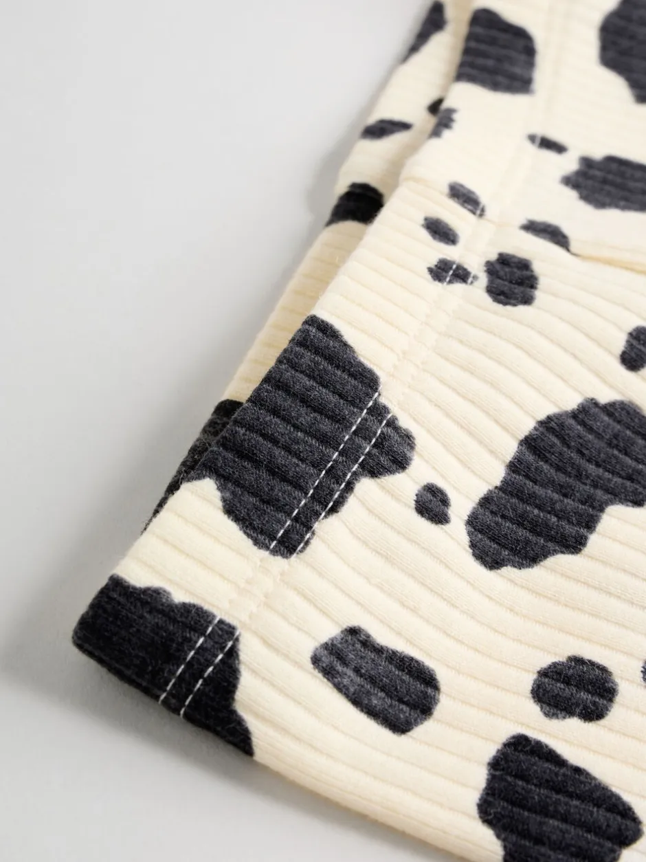 Sets En Combisets|Truien En Breisels|Next Neutral/Cow Milk Club Printed - Sweat and Leggings Baby Set (0mths-2yrs)