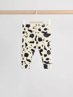Sets En Combisets|Truien En Breisels|Next Neutral/Cow Milk Club Printed - Sweat and Leggings Baby Set (0mths-2yrs)