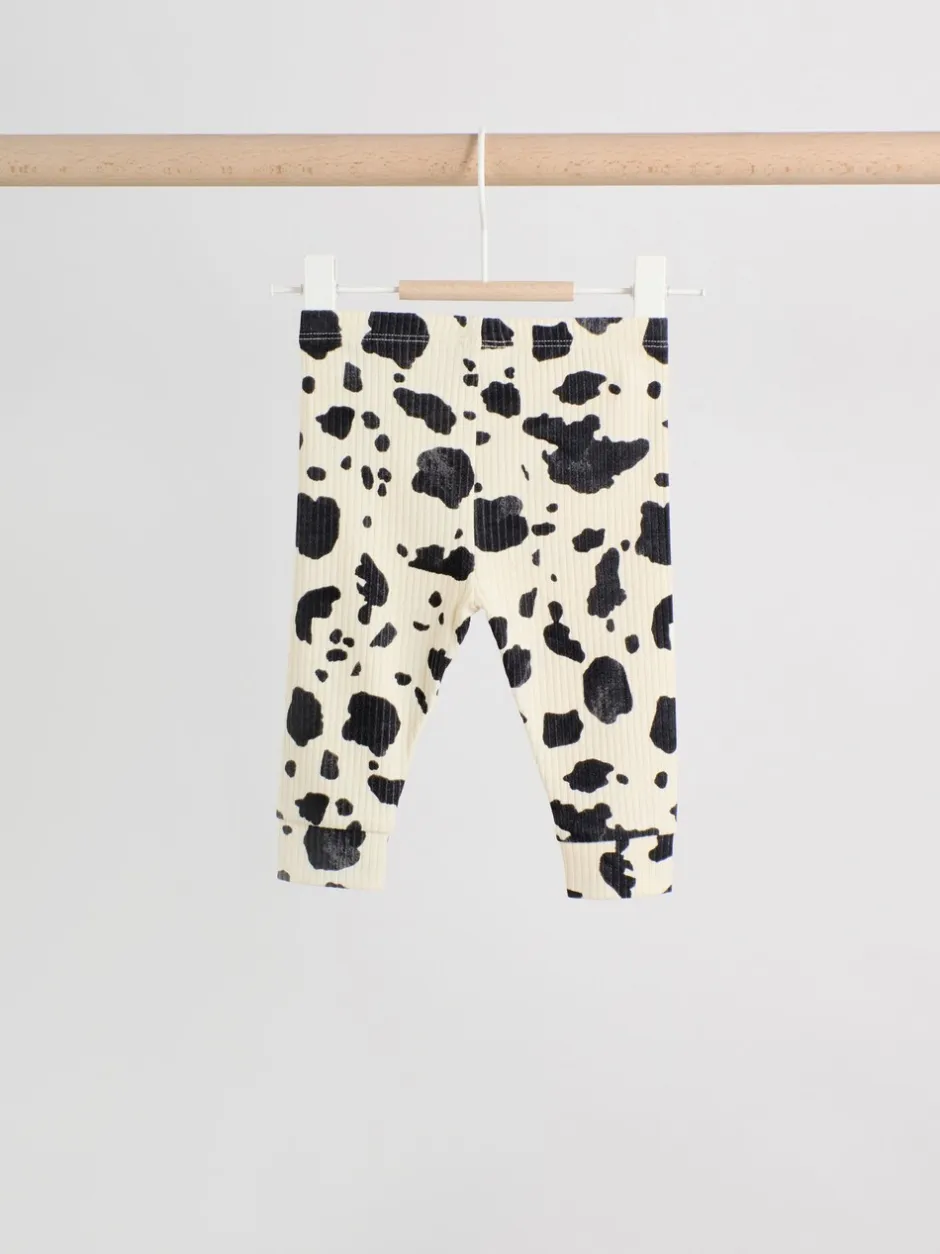 Sets En Combisets|Truien En Breisels|Next Neutral/Cow Milk Club Printed - Sweat and Leggings Baby Set (0mths-2yrs)