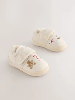 Pantoffels|Next - Warm gevoerde pantoffels met kuipzool Neutrale kerst
