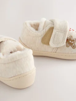 Pantoffels|Next - Warm gevoerde pantoffels met kuipzool Neutrale kerst