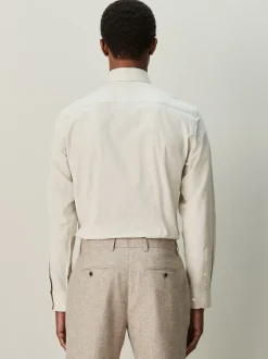 Shirts|Next Neutral/Navy Stripe - Normale Pasvorm - Set van overhemd met stropdas