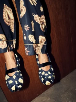Pantoffels|Never Fully Dressed Charm Velour Mary Jane Slippers