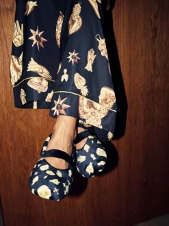 Pantoffels|Never Fully Dressed Charm Velour Mary Jane Slippers