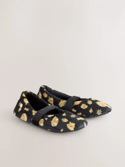 Pantoffels|Never Fully Dressed Charm Velour Mary Jane Slippers