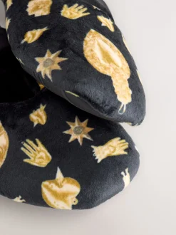 Pantoffels|Never Fully Dressed Charm Velour Mary Jane Slippers