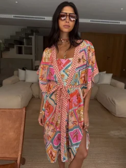 Mutsen, Handschoenen En Sjaals|Badkleding|Never Fully Dressed kimono van katoenmix