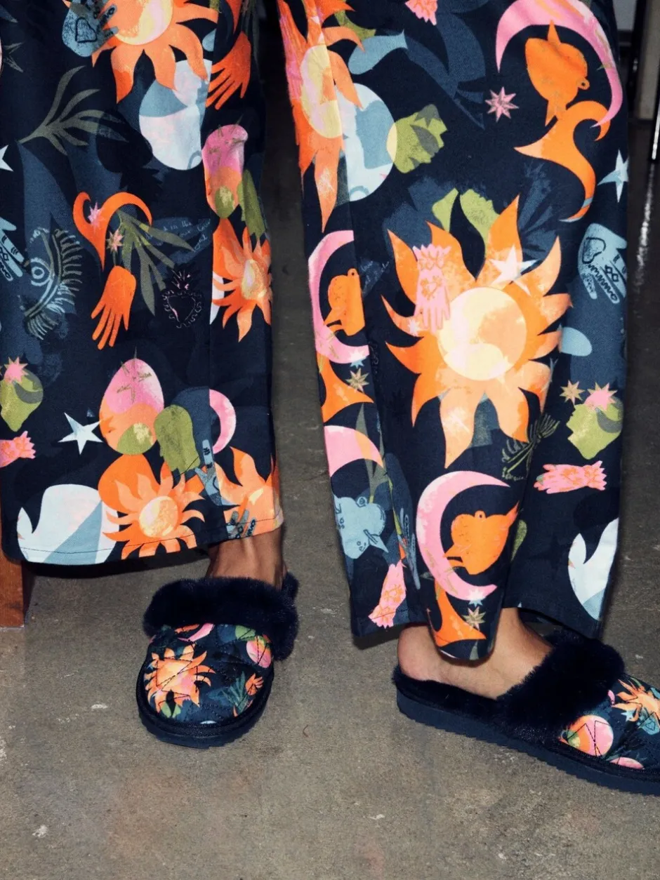 Pantoffels*Never Fully Dressed Quilted Faux Fur Lined Mule Slippers