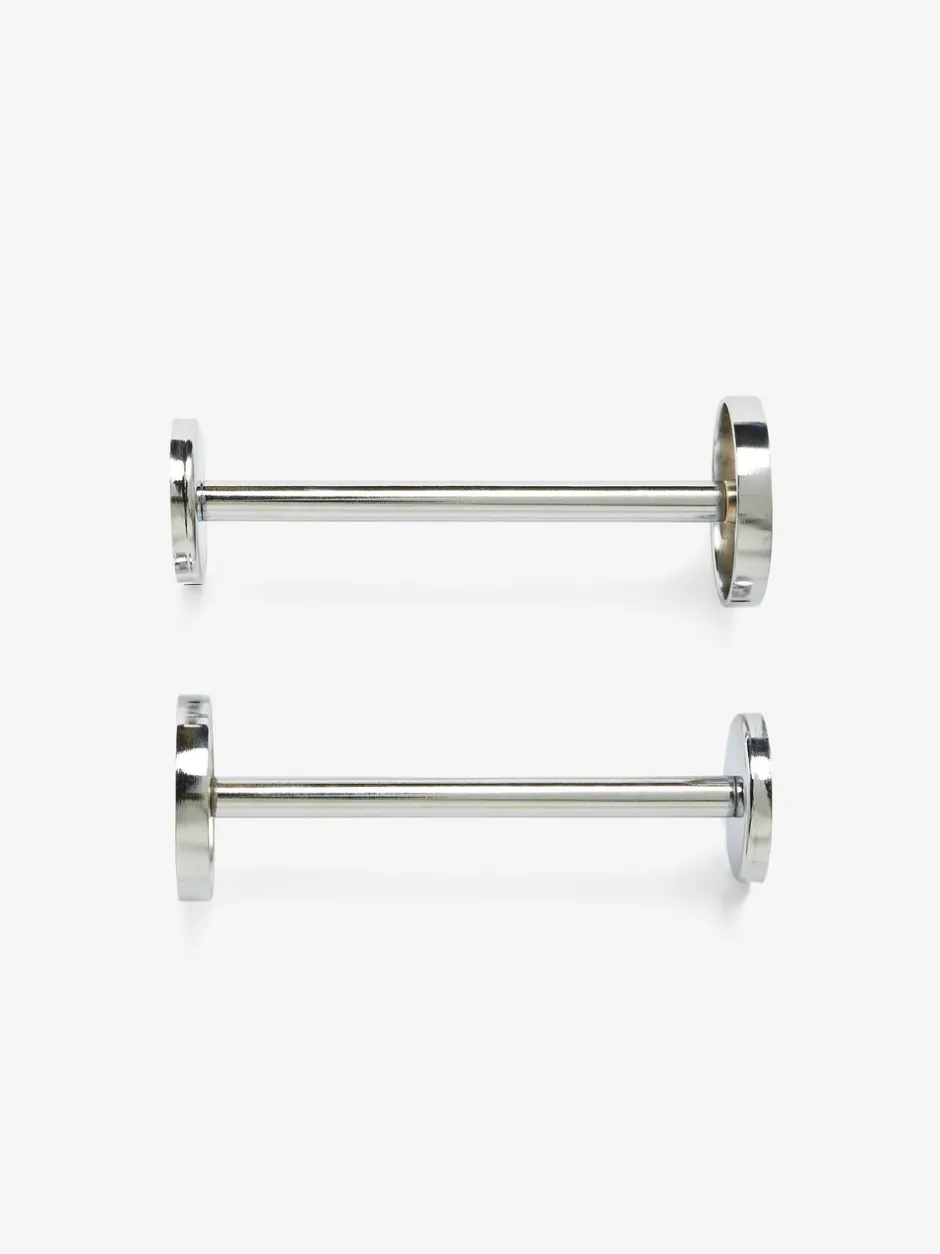 Gordijnroedes En -Accessoires|Next - Set van 2 gordijnhouders met studs Chroom
