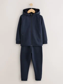 Joggingbroeken|Next - Tech Sportswear Hoodie and Joggers Set Nieuw donkerblauw