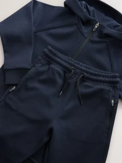 Joggingbroeken|Next - Tech Sportswear Hoodie and Joggers Set Nieuw donkerblauw