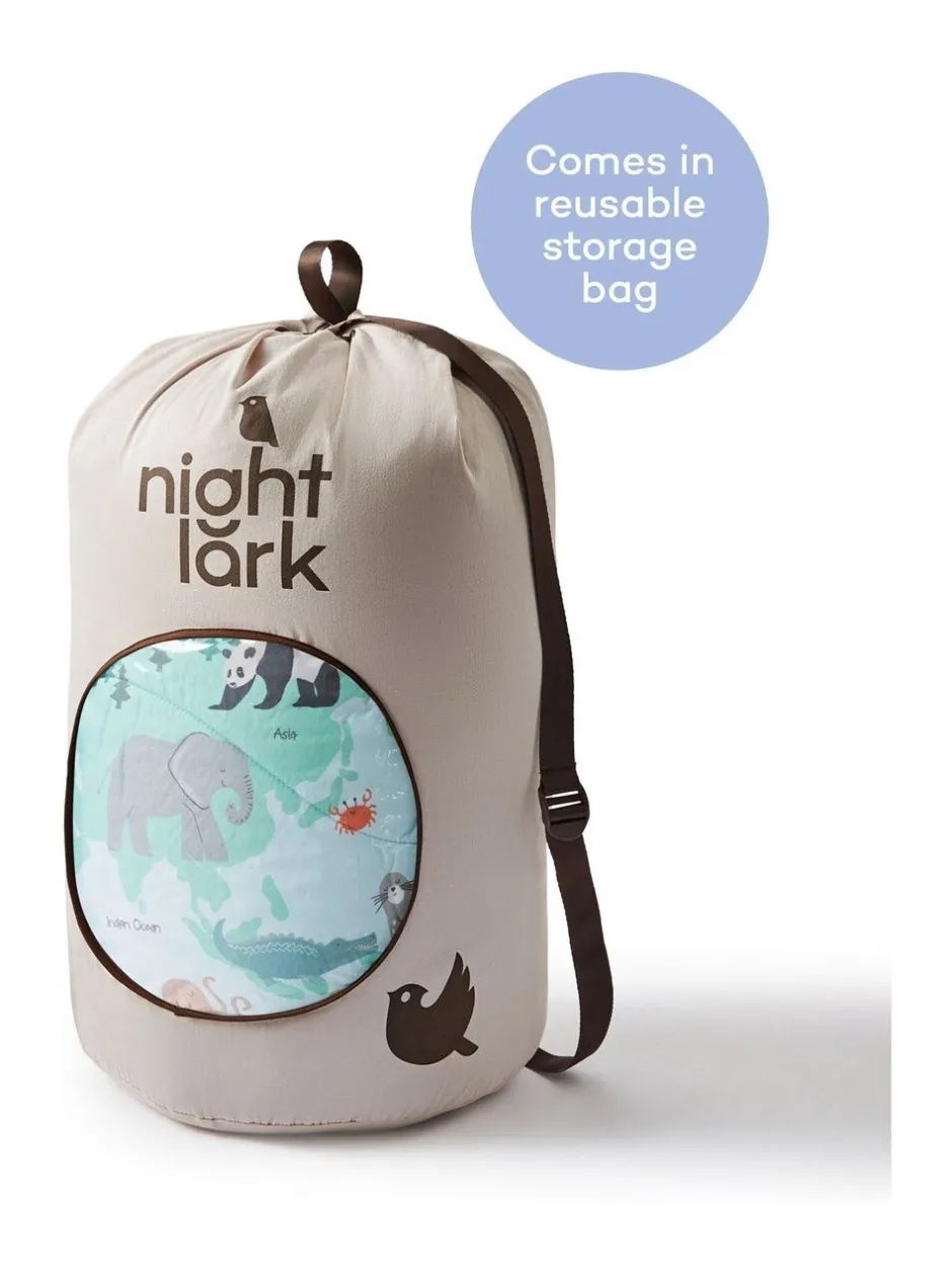 Dekbedden En Kussens*Night Lark Junior Overtrekloos Dekbed Set 4,5 Tog Animal Atlas