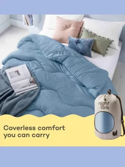 Dekbedden En Kussens*Night Lark Linen 10.5 Tog Coverless Duvet Blauw