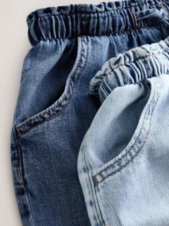 Shorts En Rokken|Next Normaal blauw - 100% katoenen denim shorts verpakking van 2 (3 - 16 jr)