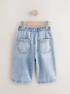Jeans En Joggingbroeken|Jeans|Next Normaal blauw - 100% katoenen denim jeans met borduursel (3mnd -7jr)