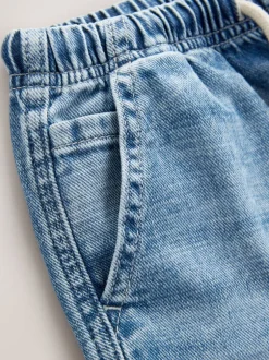 Shorts|Next - Bermuda denim shorts met elastische taille (3 - 16 jr) Normaal blauw