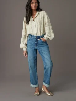 Jeans|Next - Boyfriend-jeans Normaal blauw