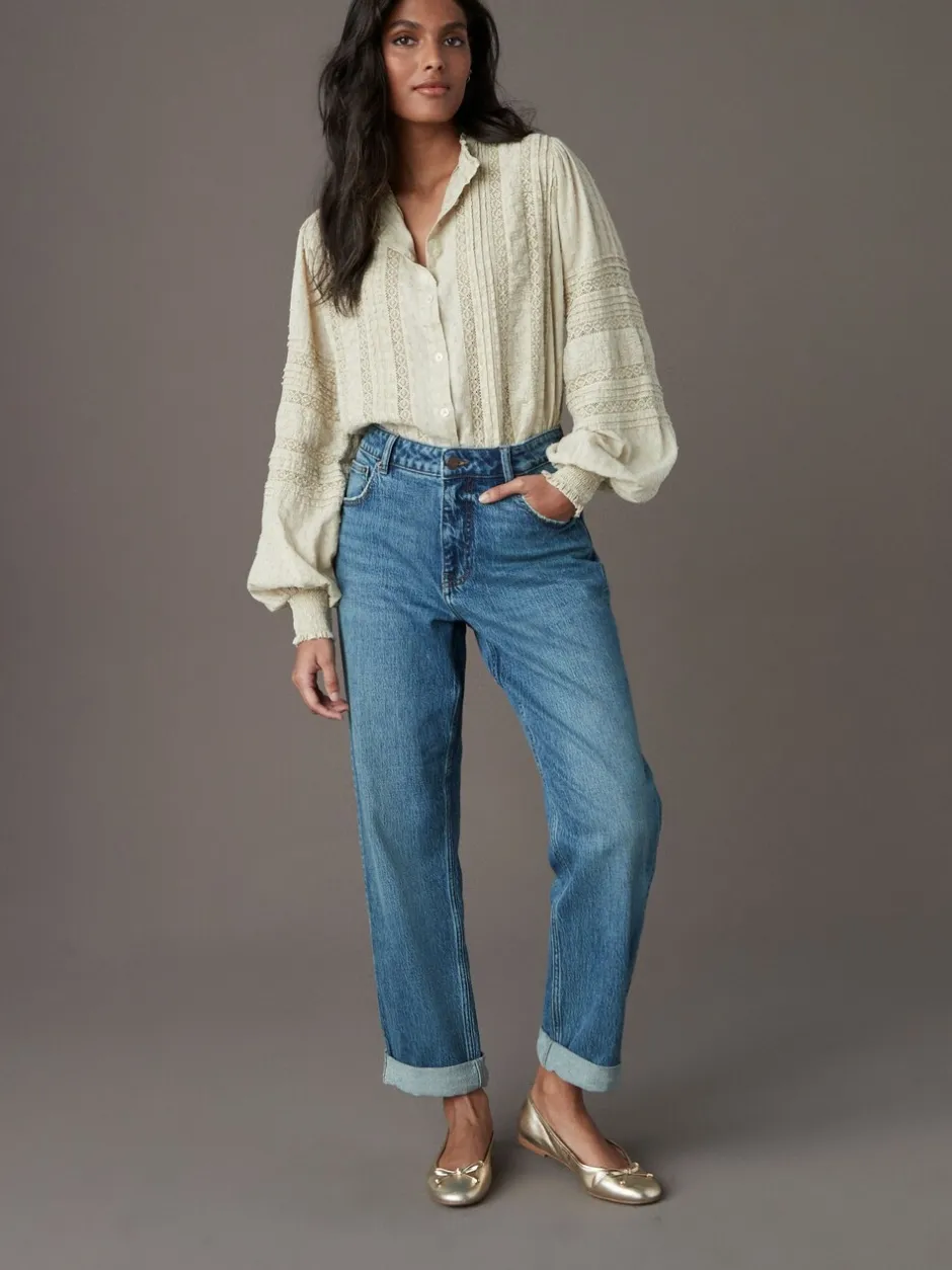 Jeans|Next - Boyfriend-jeans Normaal blauw