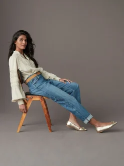 Jeans|Next - Boyfriend-jeans Normaal blauw
