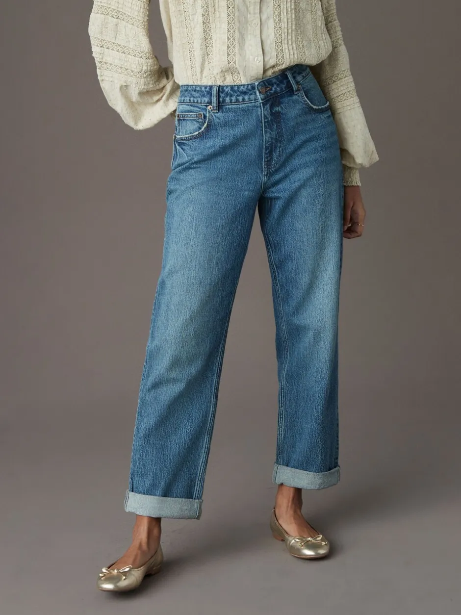Jeans|Next - Boyfriend-jeans Normaal blauw