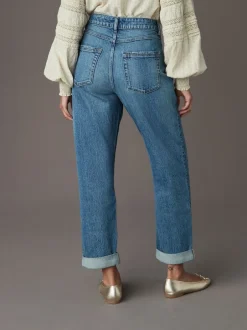 Jeans|Next - Boyfriend-jeans Normaal blauw