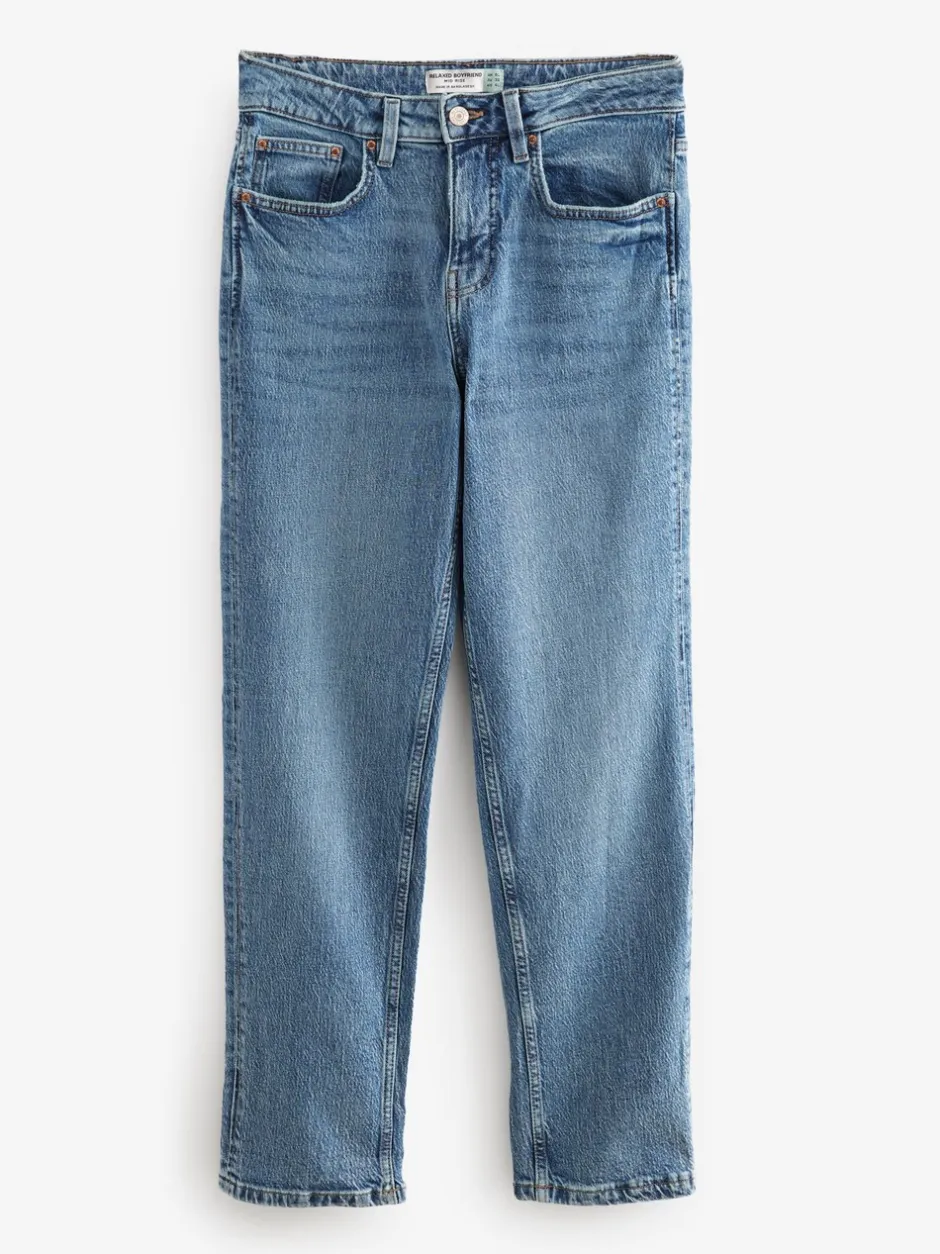 Jeans|Next - Boyfriend-jeans Normaal blauw